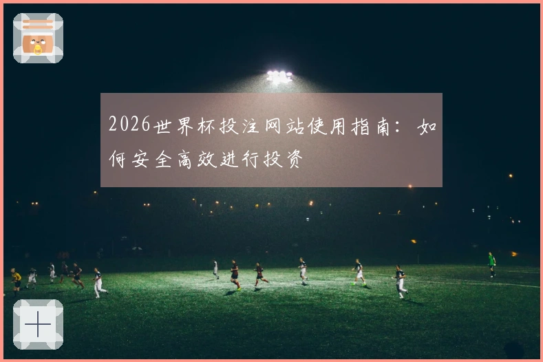 2026世界杯投注网站使用指南：如何安全高效进行投资